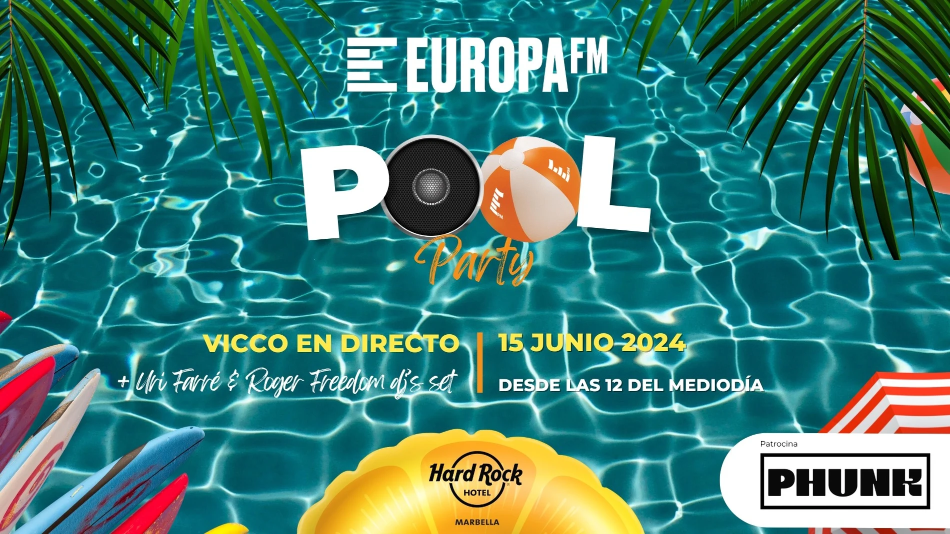 Apúntate a la Fiesta Pool Party con Vicco de Europa FM y Hard Rock en Marbella Apúntate a la Fiesta Pool Party con Vicco de Europa FM y Hard Rock en Marbella
