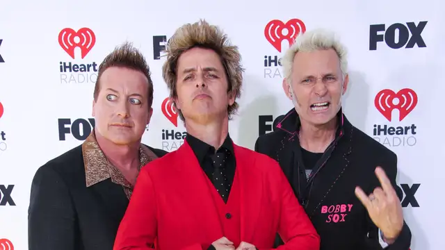 Green Day en una premier en Los Ángeles