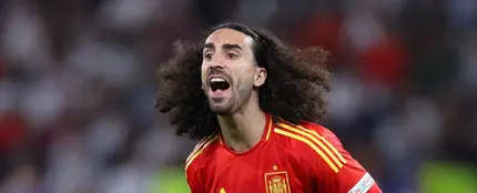 Marc Cucurella durante la final de la Eurocopa en Berlín. Marc Cucurella durante la final de la Eurocopa en Berlín.