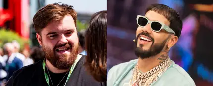 El streamer Ibai Llanos y el cantante Anuel AA El streamer Ibai Llanos y el cantante Anuel AA