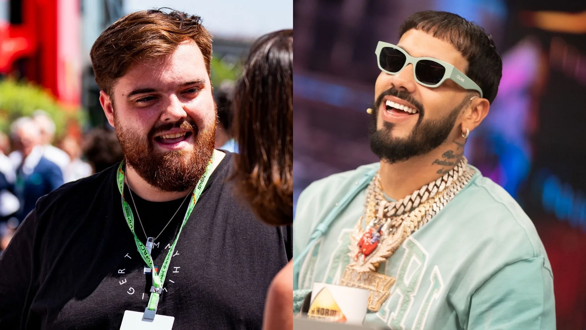 El streamer Ibai Llanos y el cantante Anuel AA El streamer Ibai Llanos y el cantante Anuel AA