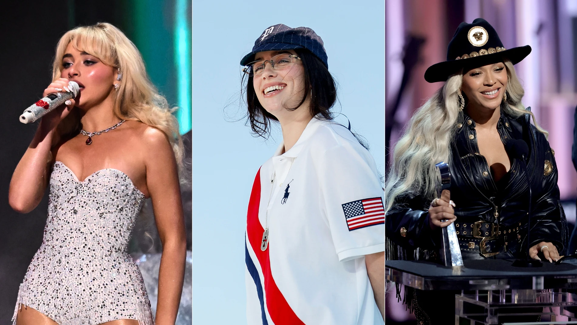 Sabrina Carpenter, Billie Eilish y Beyoncé Sabrina Carpenter, Billie Eilish y Beyoncé