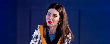 Natalia Ferviú en una charla en 2018 Natalia Ferviú en una charla en 2018
