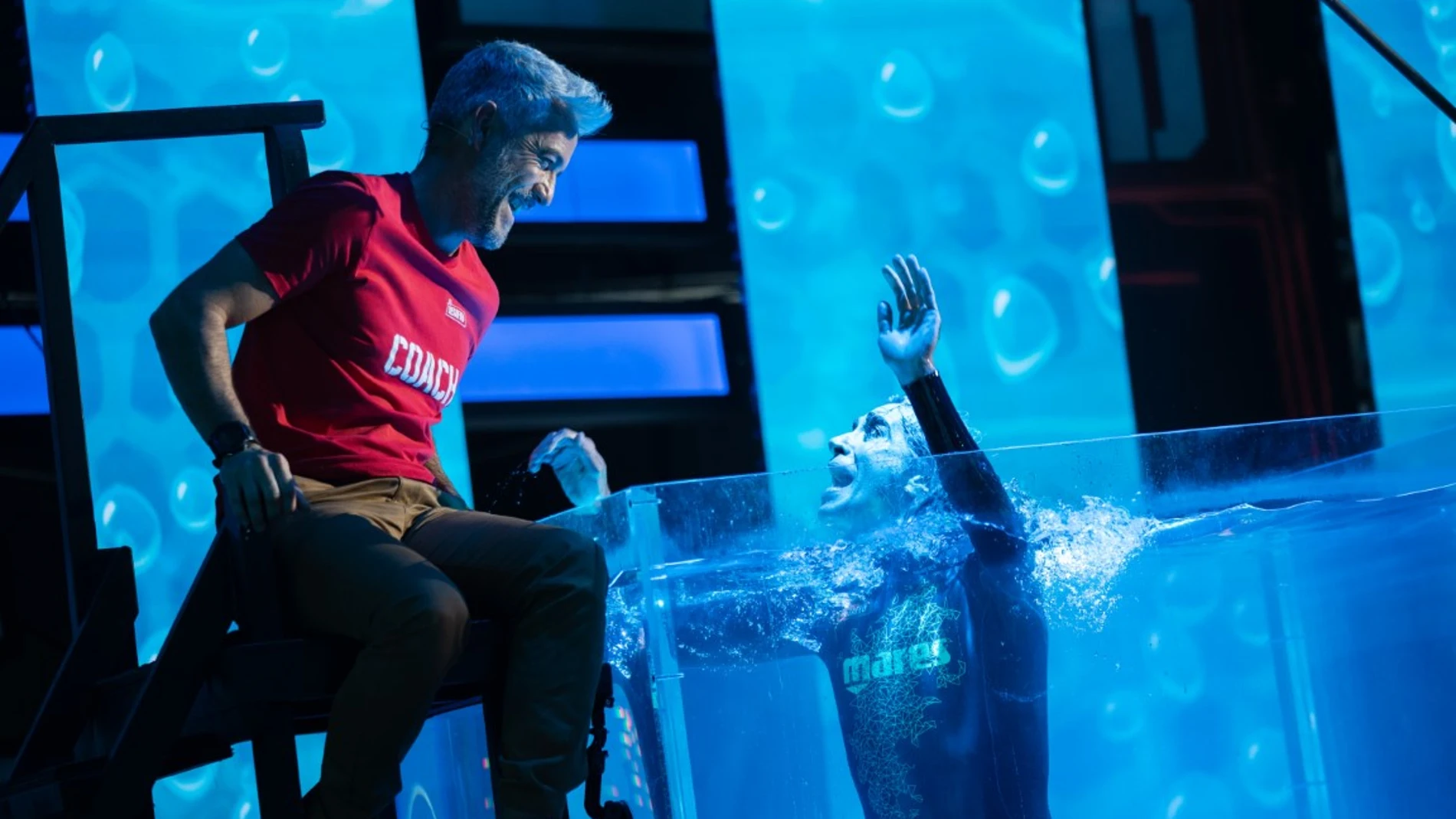 Mario Vaquerizo y Juandi, en la prueba de apnea de 'El Desafío'. Mario Vaquerizo y Juandi, en la prueba de apnea de 'El Desafío'.