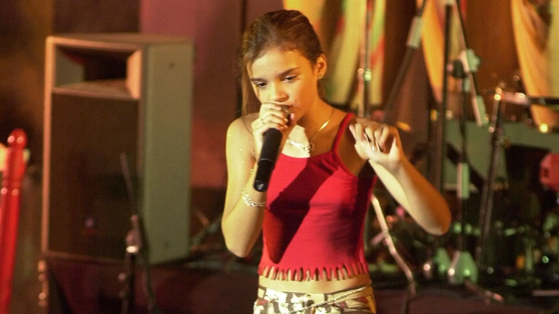 Melody en un concierto en Marbella en 2001 Melody en un concierto en Marbella en 2001