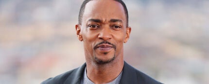 El actor Anthony Mackie en la premier de 'Captain America: Brave New World'