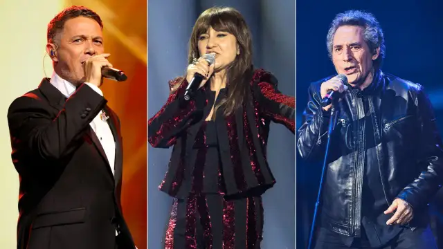 Alejandro Sanz, Amaral y Miguel Ríos, cantantes de los Premios Goya 2025.