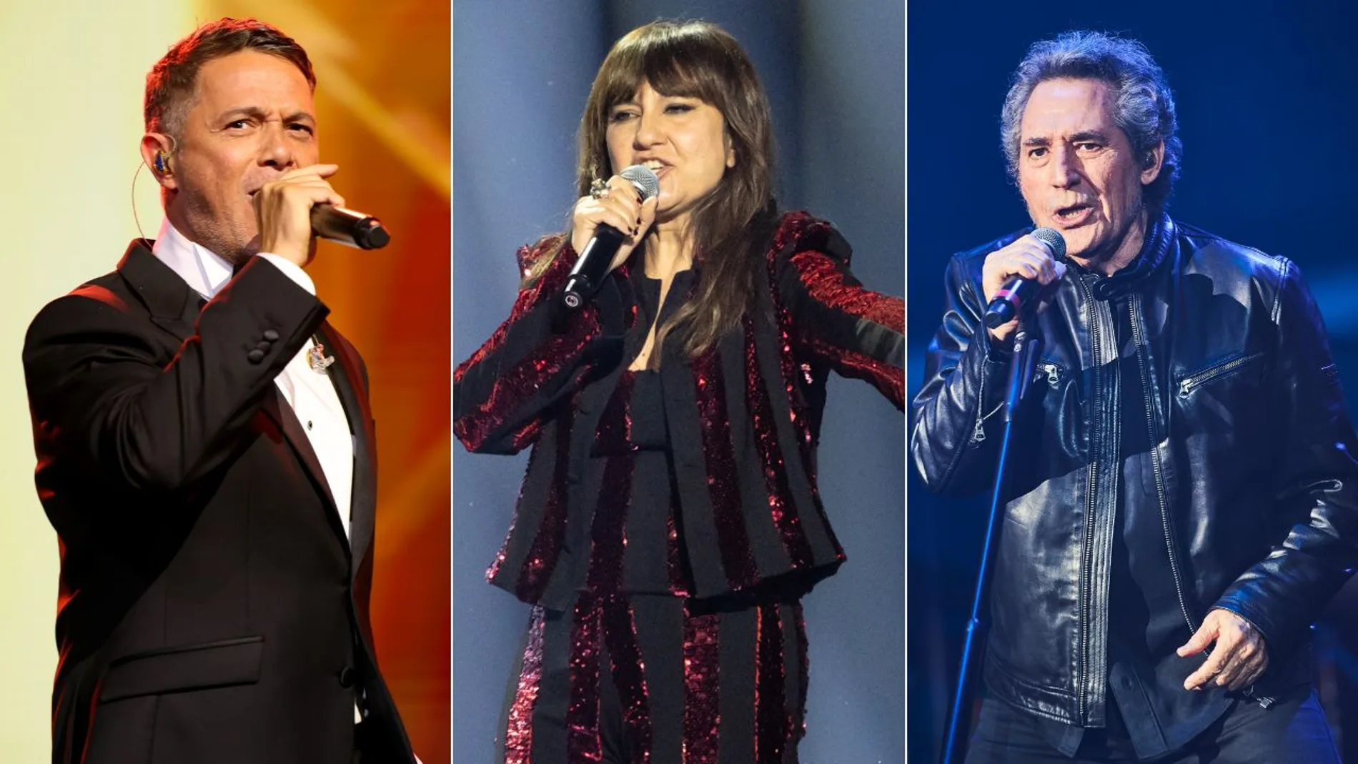 Alejandro Sanz, Amaral y Miguel Ríos, cantantes de los Premios Goya 2025. Alejandro Sanz, Amaral y Miguel Ríos, cantantes de los Premios Goya 2025.
