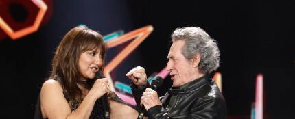 Eva Amaral y Miguel Ríos, en los Premios Goya 2025.