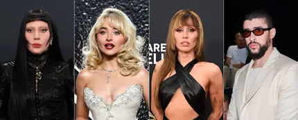 Lady Gaga, Sabrina Carpenter, Miley Cyrus y Bad Bunny Lady Gaga, Sabrina Carpenter, Miley Cyrus y Bad Bunny