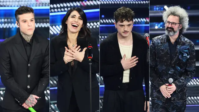 Fedez, Giorgia, Olly y Simone Cristicchi en Sanremo 2025