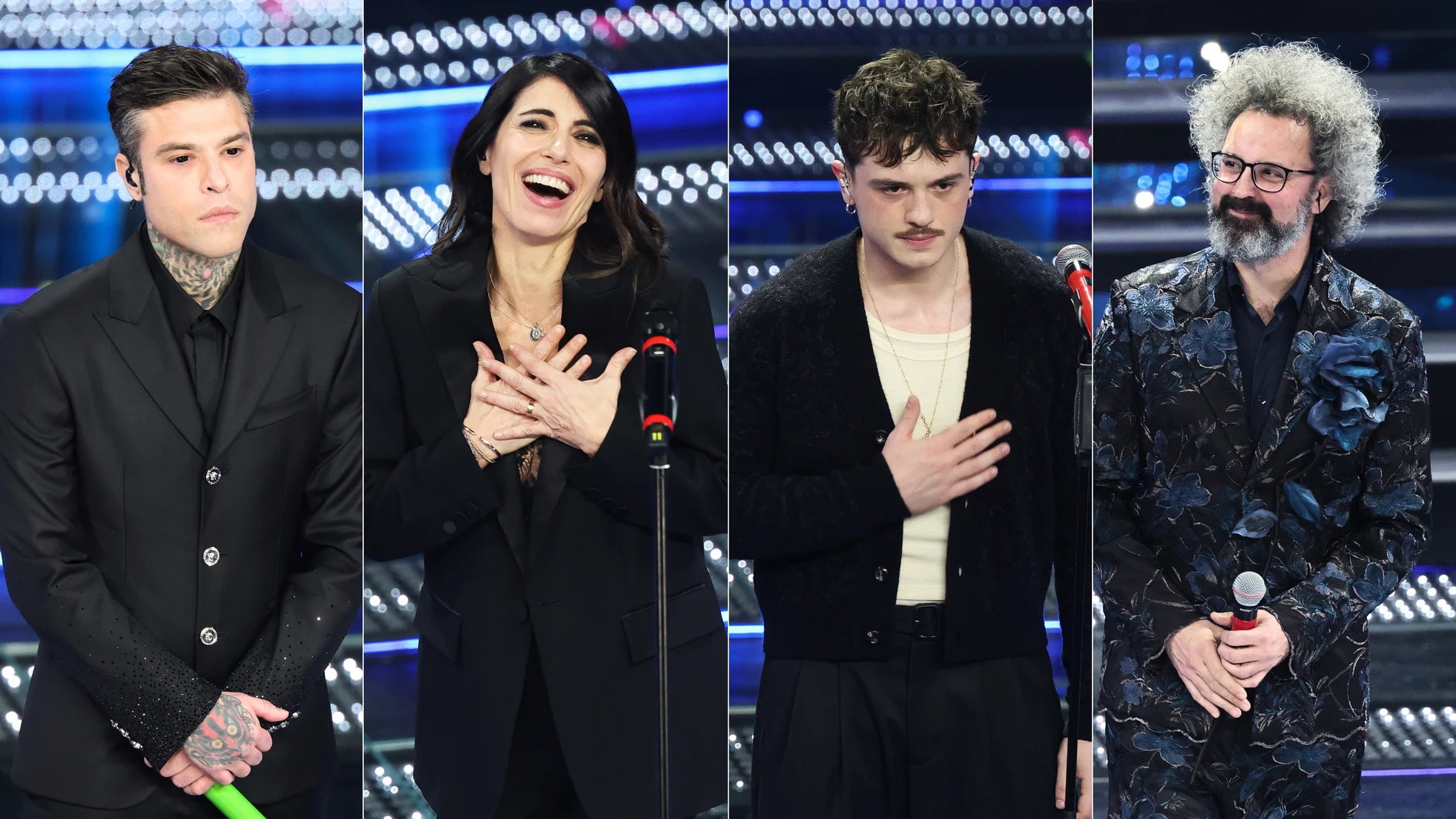 Fedez, Giorgia, Olly y Simone Cristicchi en Sanremo 2025 Fedez, Giorgia, Olly y Simone Cristicchi en Sanremo 2025