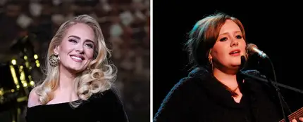 Adele en 2024 vs. Adele en 2008 Adele en 2024 vs. Adele en 2008