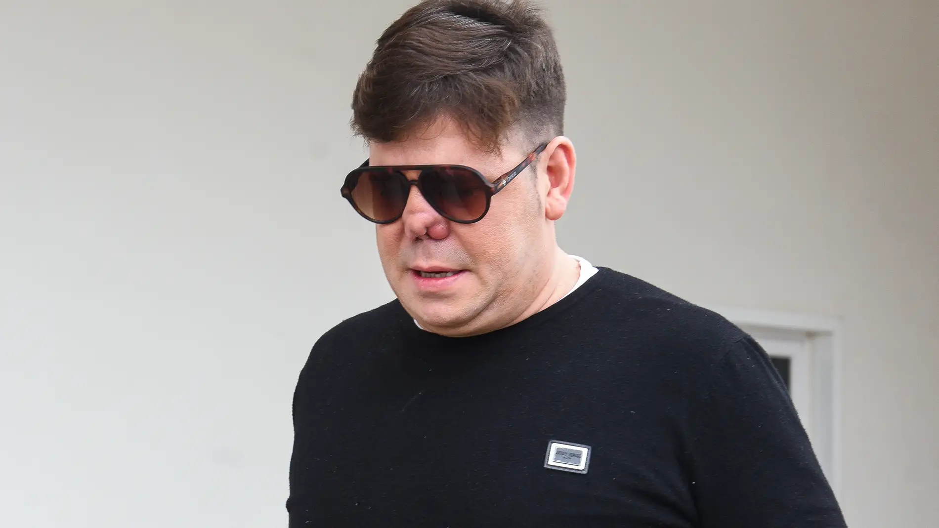 Lucas, de Andy y Lucas, en el tanatorio de su hermano Pedro González Lucas, de Andy y Lucas, en el tanatorio de su hermano Pedro González