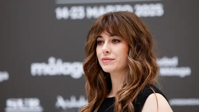 La actriz Blanca Suárez en la presentación de la película 'La huella del mal'