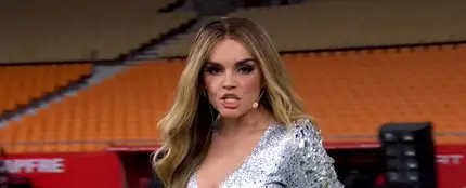 Melody en su actuación en diferido en la final de la Copa del Rey Melody en su actuación en diferido en la final de la Copa del Rey
