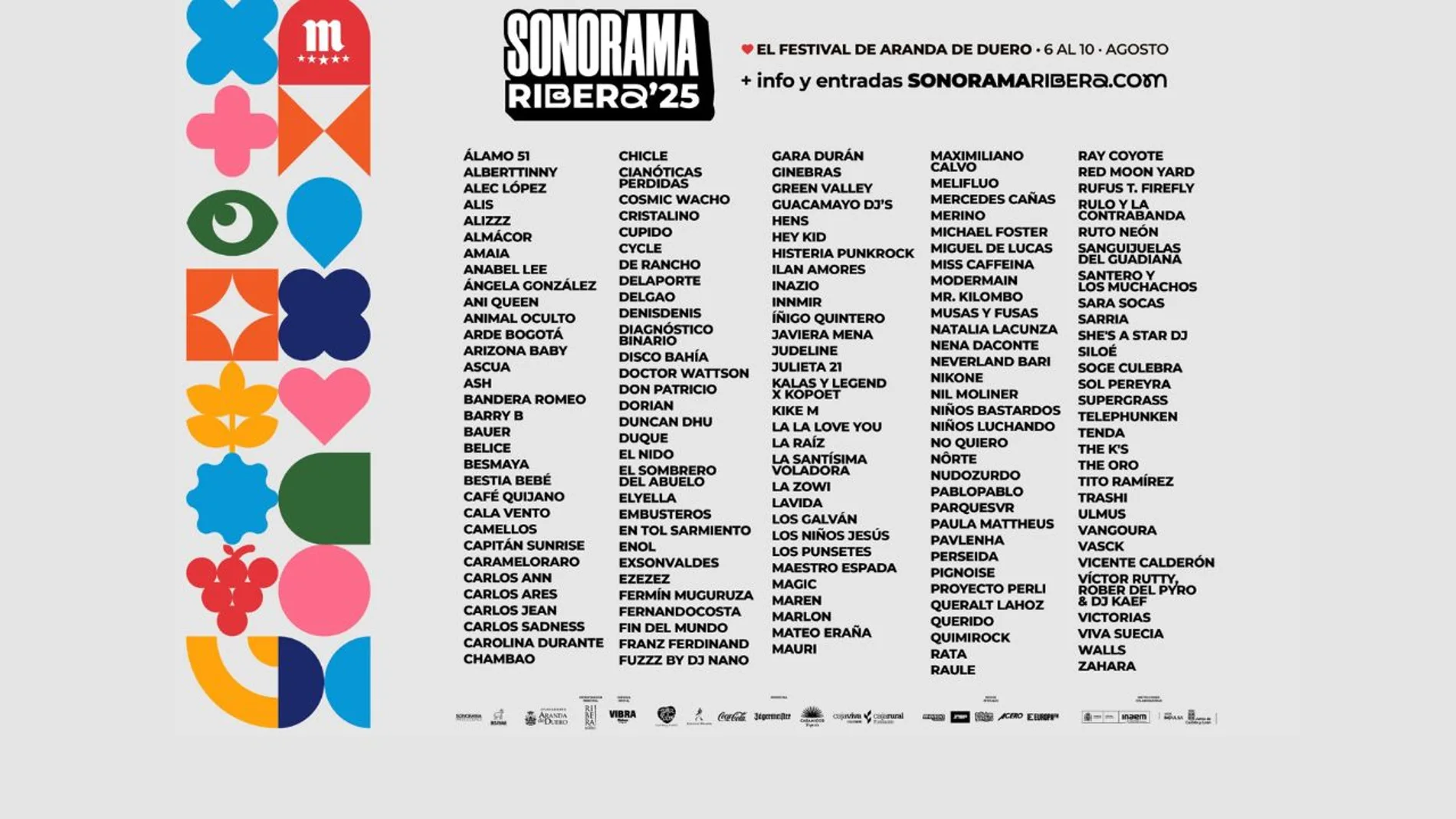 El cartel completo de Sonorama Ribera 2025 El cartel completo de Sonorama Ribera 2025