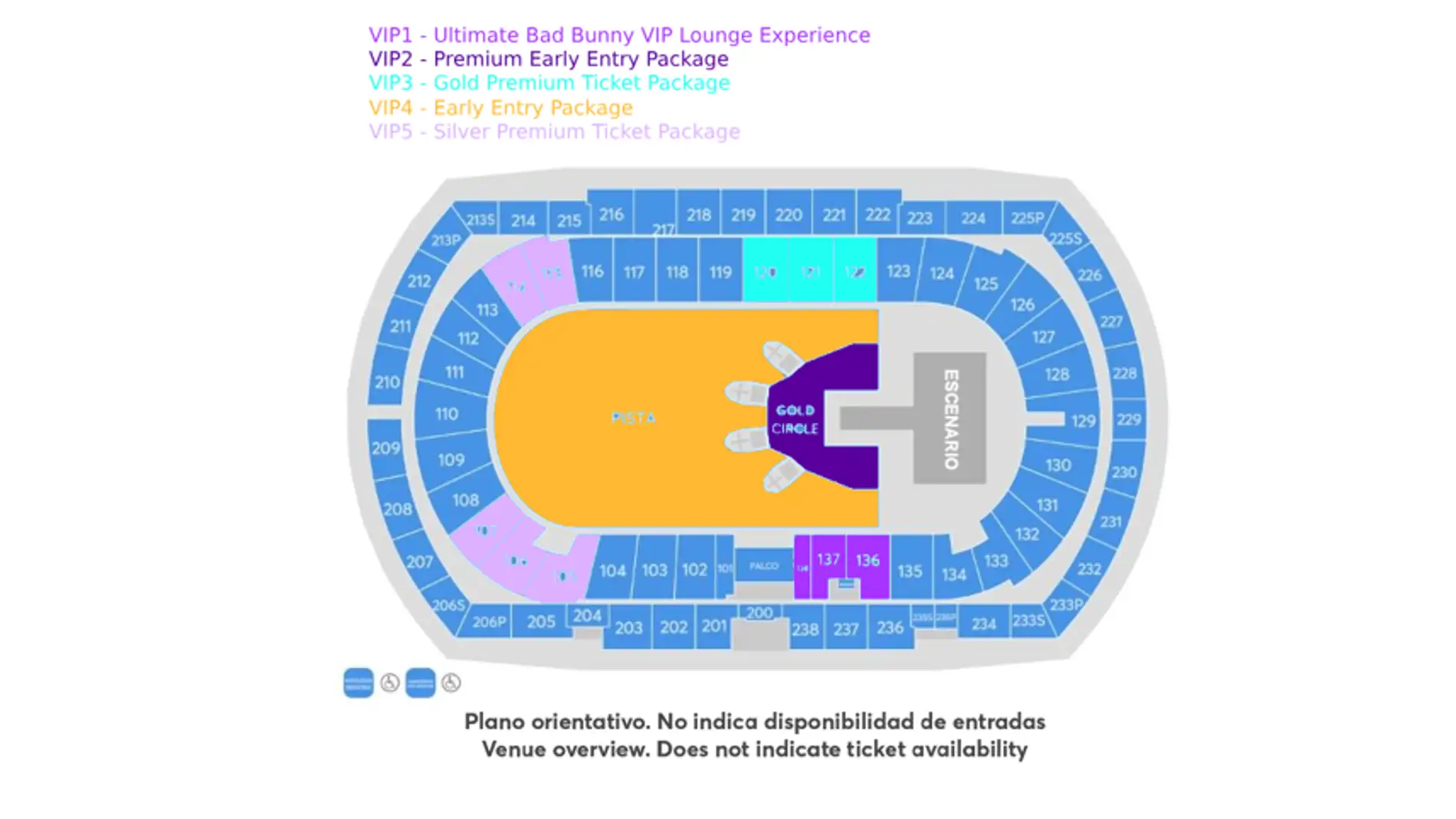 Mapa del Estadios Lluis Companys de Barcelona para el concierto de Bad Bunny Mapa del Estadios Lluis Companys de Barcelona para el concierto de Bad Bunny