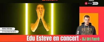 Edu Esteve y Uri Farré, en el escenario Europa FM de las Fiestas de Nou Barris