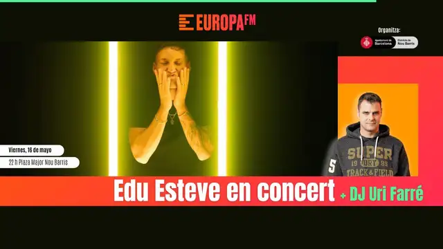 Edu Esteve y Uri Farré, en el escenario Europa FM de las Fiestas de Nou Barris