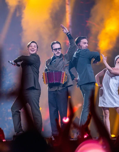 El grupo finlandés KAJ, representante de Suecia en Eurovisión. El grupo finlandés KAJ, representante de Suecia en Eurovisión.