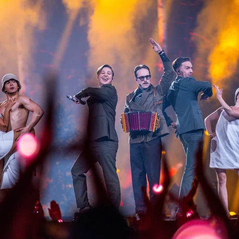 El grupo finlandés KAJ, representante de Suecia en Eurovisión. El grupo finlandés KAJ, representante de Suecia en Eurovisión.