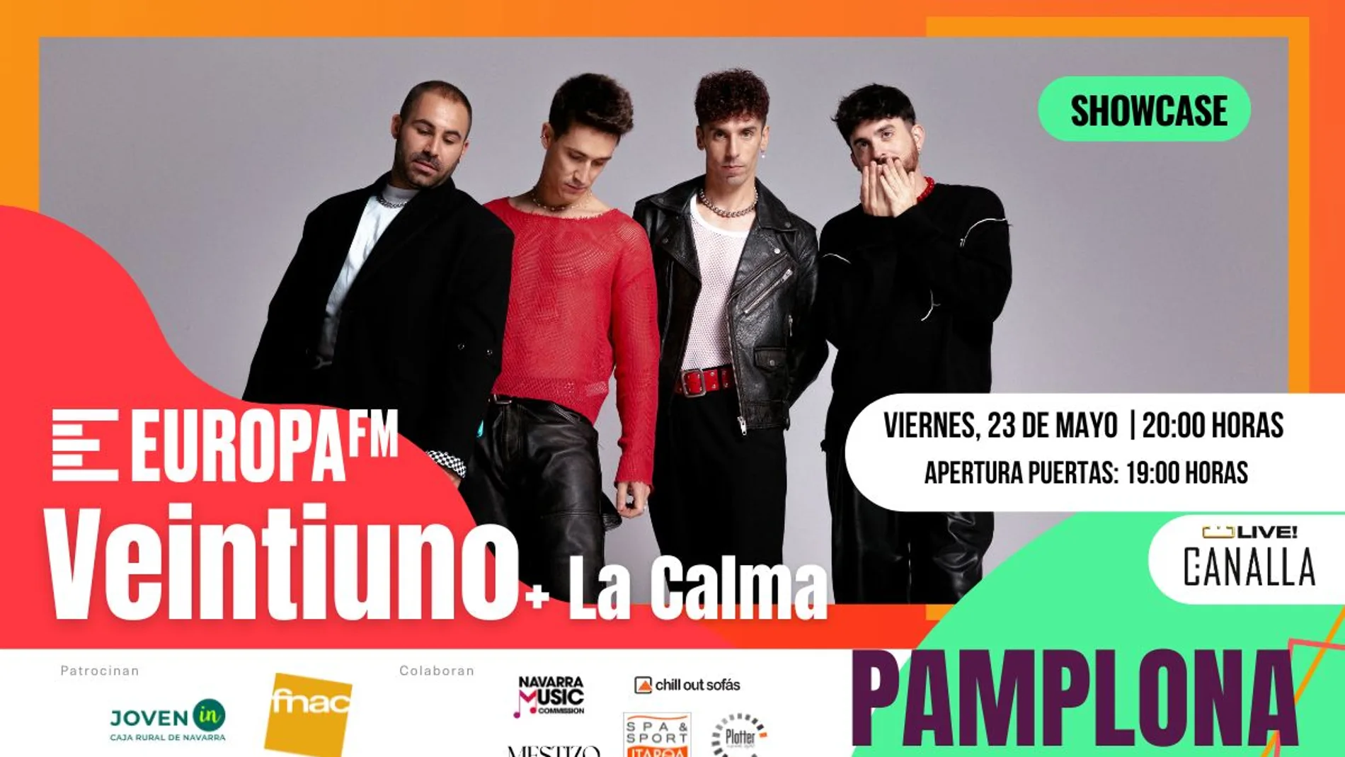 Ya puedes conseguir invitaciones para el showcase exclusivo de Veintiuno en Pamplona Ya puedes conseguir invitaciones para el showcase exclusivo de Veintiuno en Pamplona