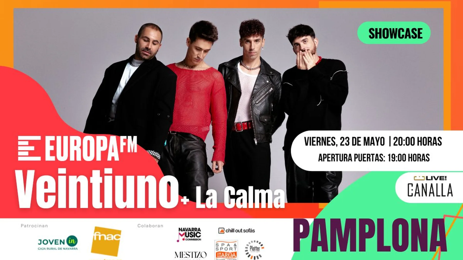 Ya puedes conseguir invitaciones para el showcase exclusivo de Veintiuno en Pamplona Ya puedes conseguir invitaciones para el showcase exclusivo de Veintiuno en Pamplona