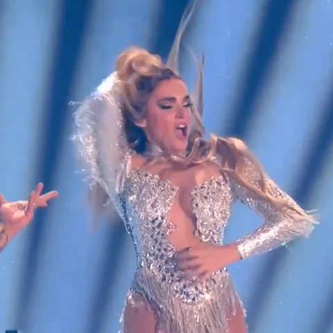 Melody, durante su actuación en la final de Eurovisión 2025 Melody, durante su actuación en la final de Eurovisión 2025
