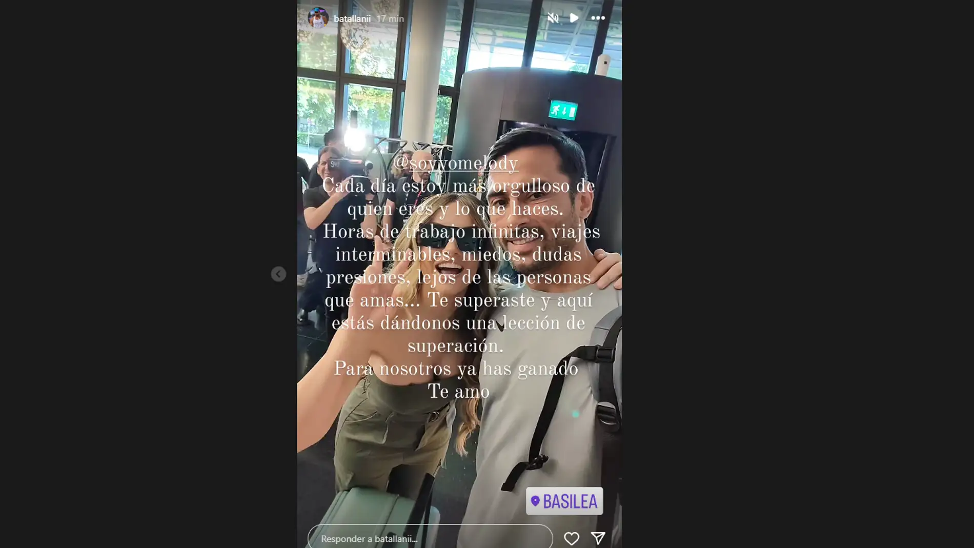 El mensaje de Ignacio Batallán a Melody. El mensaje de Ignacio Batallán a Melody.