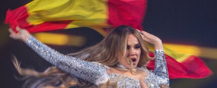 Melody en la presentación de países en el Jury Show de Eurovisión