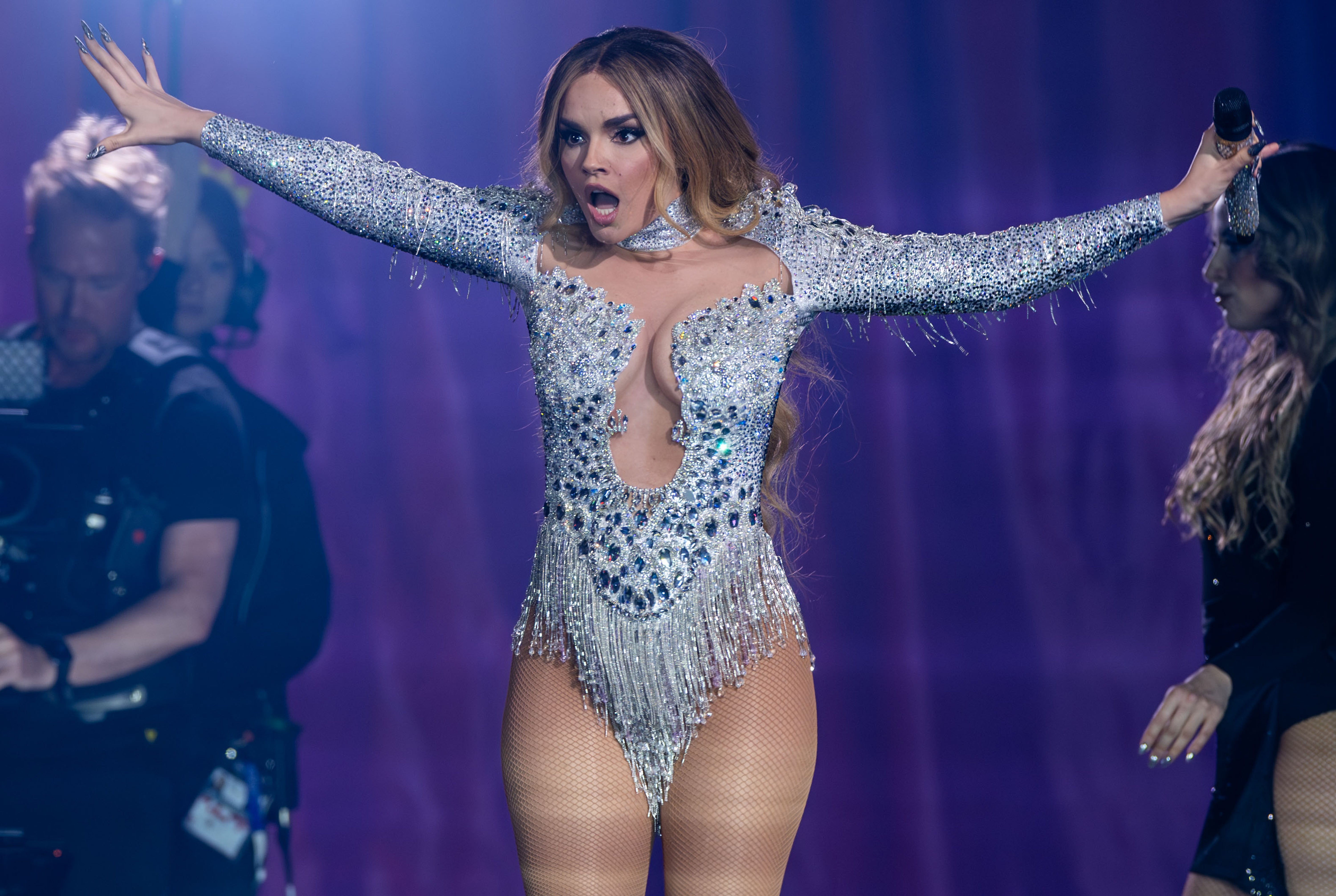 Melody durante los ensayos de Eurovisión Melody durante los ensayos de Eurovisión