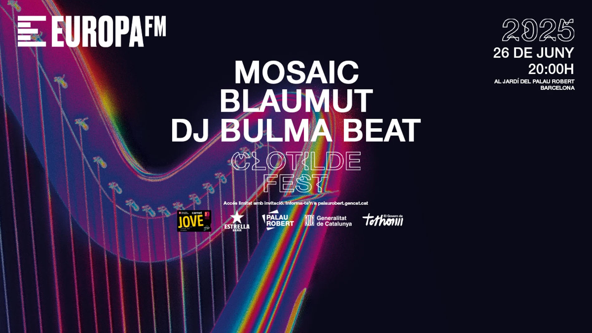 Europa FM clausurará el ClotildeFest con Blaumut, Bulma Beat y Mosaic Europa FM clausurará el ClotildeFest con Blaumut, Bulma Beat y Mosaic