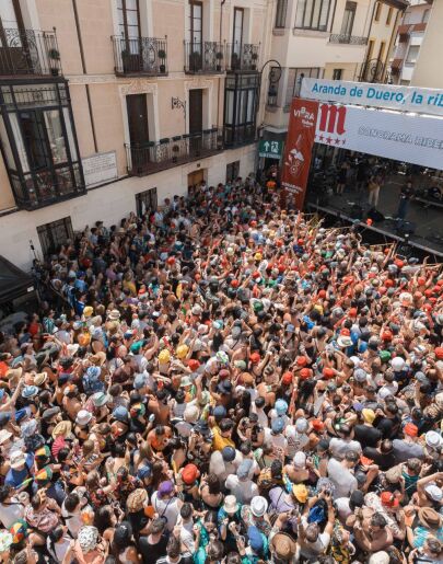 La plaza del Trigo de Aranda del Duero Durante el Sonorama Ribera.