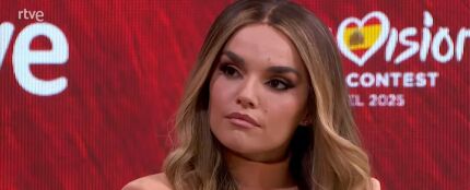 Melody en la rueda de prensa tras Eurovisión