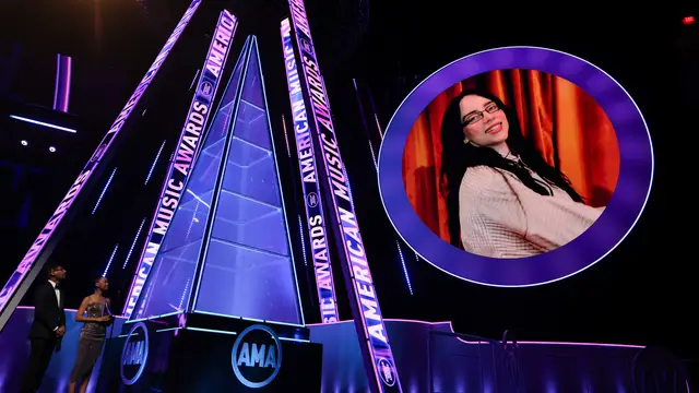 Billie Eilish, en la ceremonia de entrega de los Premios AMAs 2025