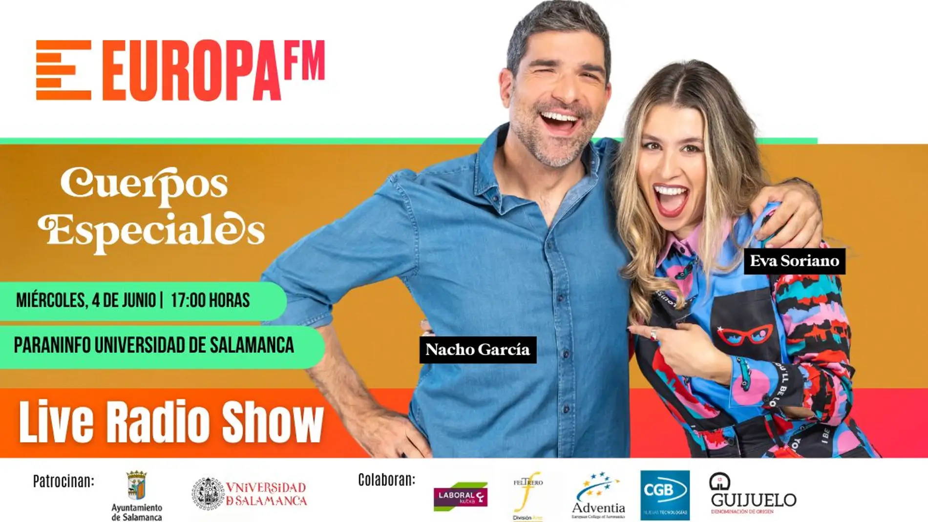 Eva Soriano y Nacho García te invitan a la grabación de 'Cuerpos especiales' en Salamanca Eva Soriano y Nacho García te invitan a la grabación de 'Cuerpos especiales' en Salamanca