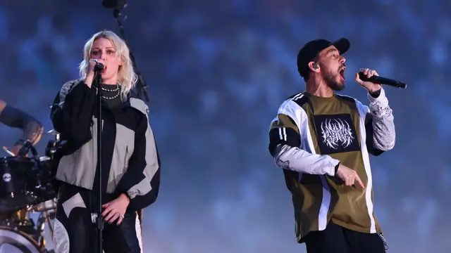 Linkin Park en la final de la UEFA Champions League