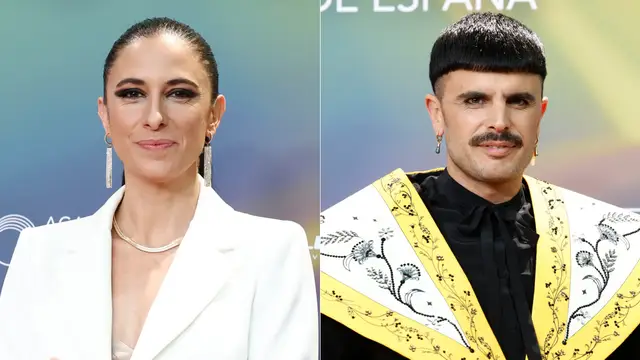 María Peláe y Rodrigo Cuevas en los Premios de la Academia de la Música de España 2024