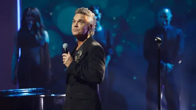 El cantante Robbie Williams