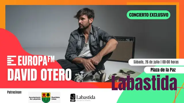 David Otero celebra el verano en Labastida con un concierto organizado de la mano de Europa FM
