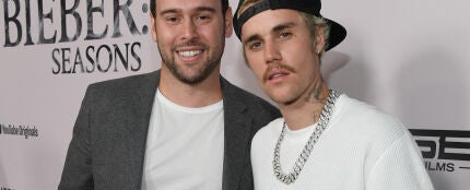 Scooter Braun y Justin Bieber asisten a YouTube Originals