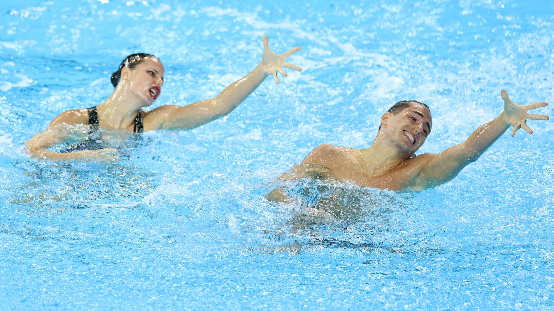 Iris Tió y Dennis González en el mundial de natación artística de Singapur 2025 Iris Tió y Dennis González en el mundial de natación artística de Singapur 2025