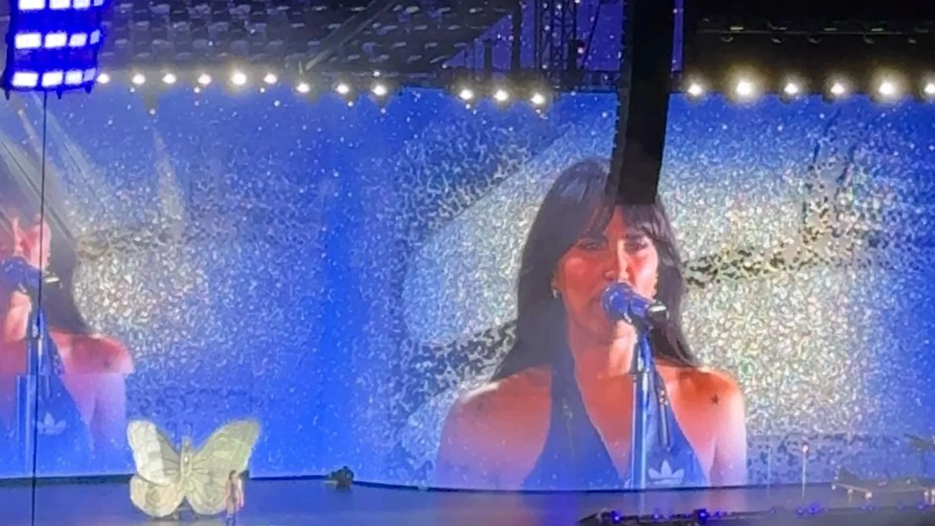 Aitana, en el concierto del 30 de julio en el Metropolitano de Madrid. Aitana, en el concierto del 30 de julio en el Metropolitano de Madrid.