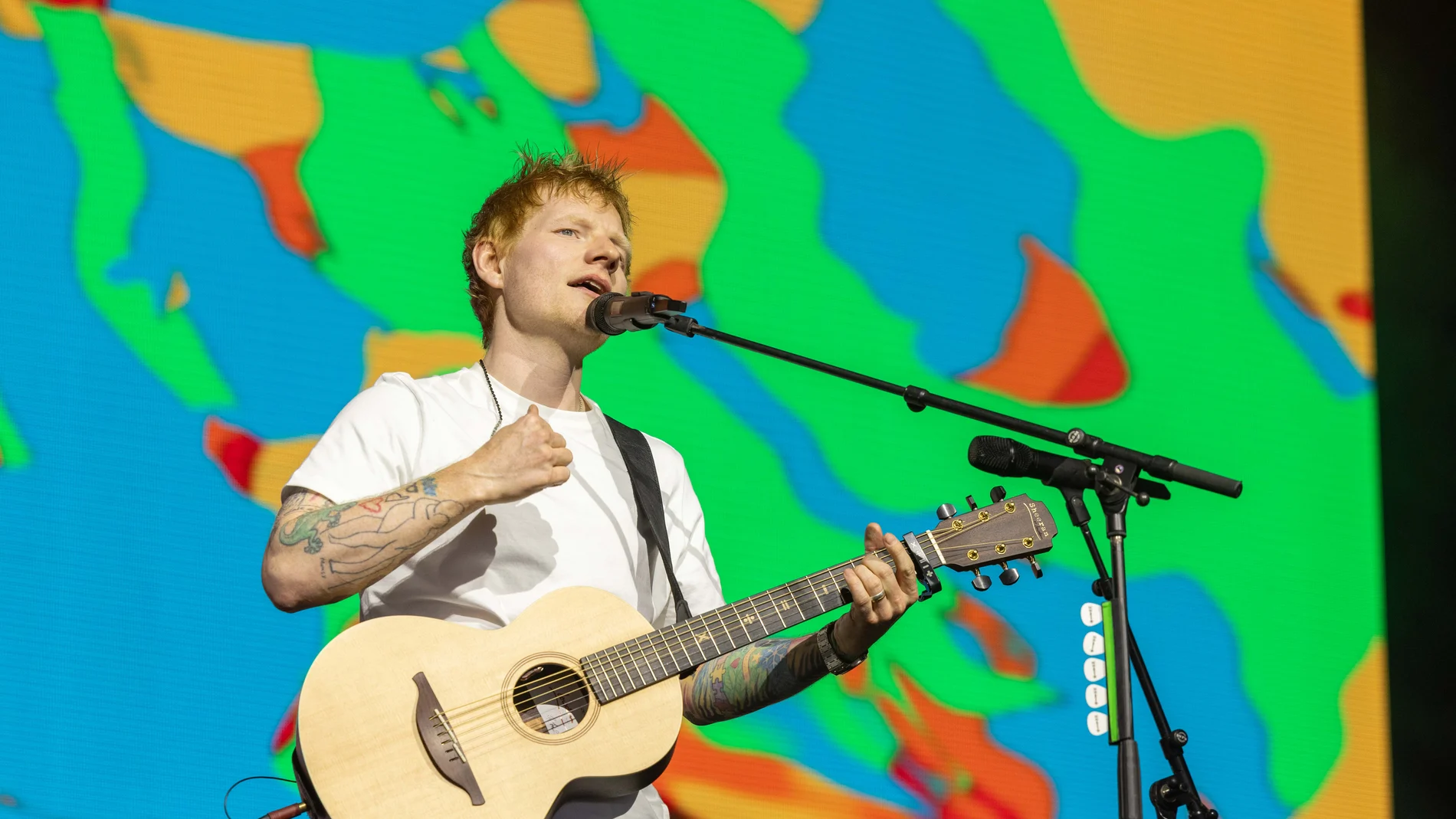 Ed Sheeran en concierto en Coachella Ed Sheeran en concierto en Coachella
