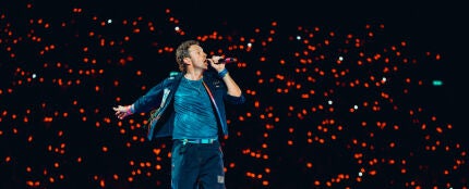 Chris Martin, durante el concierto de Coldplay el 22 de agosto en el estadio Wembley de Londres.