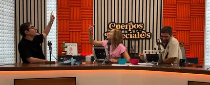 Juanra Bonet con Eva Soriano y Nacho García en 'Cuerpos especiales' Juanra Bonet con Eva Soriano y Nacho García en 'Cuerpos especiales'