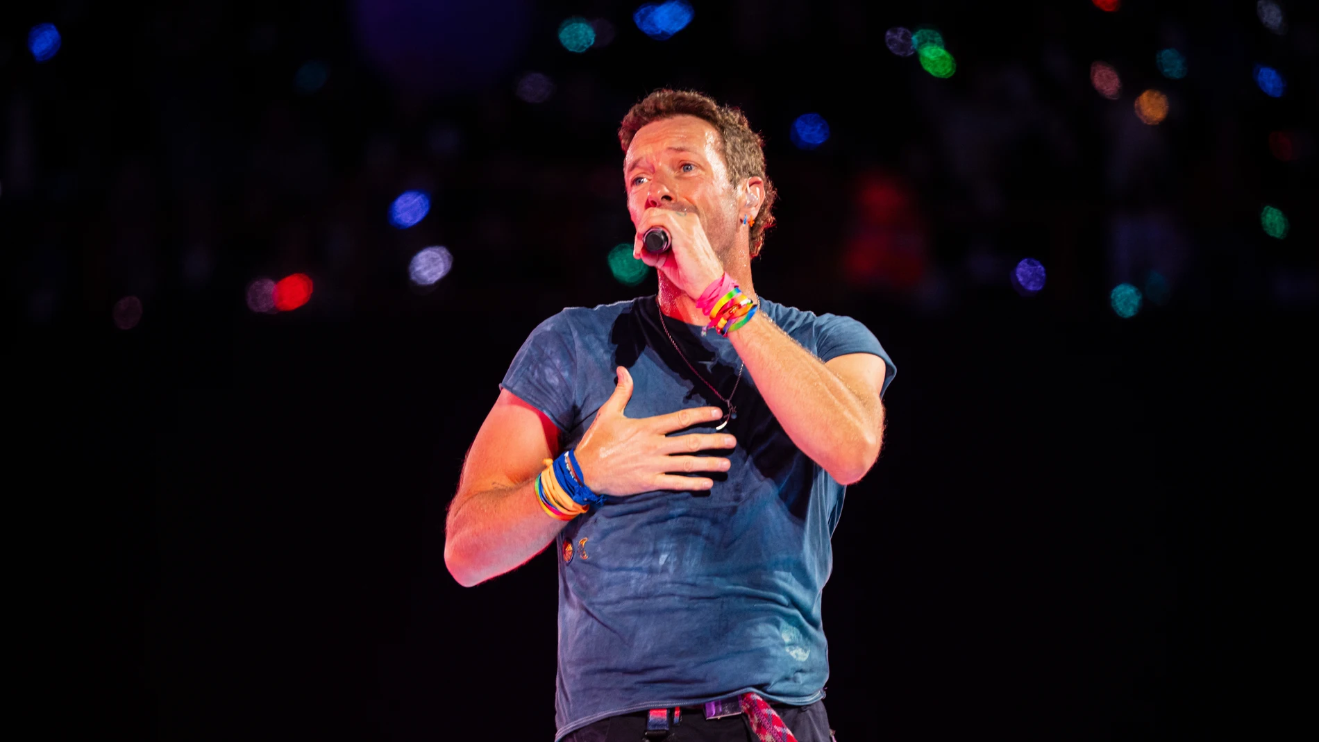 Chris Martin de Coldplay en un concierto del 'Music of the Spheres World Tour' Chris Martin de Coldplay en un concierto del 'Music of the Spheres World Tour'