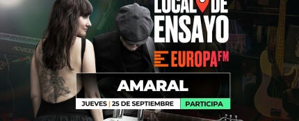 Consigue una invitación doble para ver a Amaral en el Local de Ensayo Europa FM Consigue una invitación doble para ver a Amaral en el Local de Ensayo Europa FM