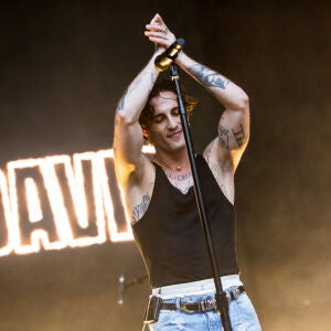 Damiano David, durante uno de los conciertos de su gira de 2025